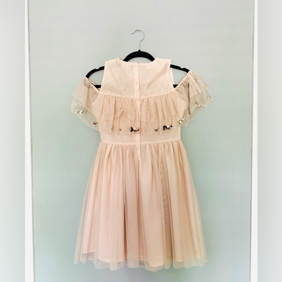 Flowy Blush Pink Tulle Dress - Picture 3 of 5